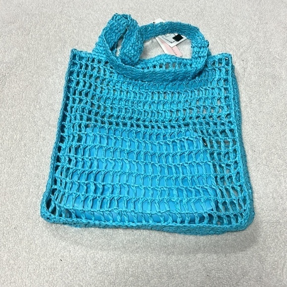 Aqua bag in a Bag Crochet Tote - Picture 3 of 4